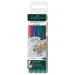Faber-Castell: Multimark marker cu alcool S 0,4 mm set 4 bucăţi