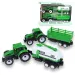 Farm Truck: Set tractor verde din două părți cu remorcă