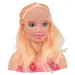 Fashion Girl: Cap de papusa pieptanabil cu par blond cu paleta de machiaj si accesorii 21cm