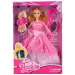 Fashion păpușă de modă în haine de bal culoarea roz și cu accesorii 29cm