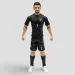 Figură de acțiune fotbalist, 20 cm - Belgia, Courtois cu numărul 1 imaginea 1