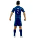 Figură de acțiune fotbalist, 20 cm - PSG, Hakimi cu numărul 2 imaginea 2