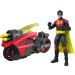 Figurină de acțiune DC Robin cu motocicletă și rachete lansatoare – Mattel
