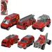 Fire Rescue: Set de mașinuțe de pompieri 6 bucăți 1/64 imaginea 1
