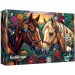Flamingo by puzzle Cai decorați cu flori puzzle de 400 de piese - Trefl