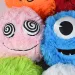 Fuzzy Monsters minge pluș mai multe variante 23cm