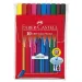 Grip marker colorat care se poate spăla set 10 bucăţi - Faber-Castell