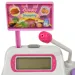Happy Shopping: Casă de marcat electronică alb-roz cu sunet si accesorii 22,5x17cm