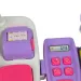 Happy Shopping: Casă de marcat electronică alb-roz cu sunet si accesorii 22,5x17cm