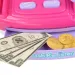 Happy Shopping: Casă de marcat roz cu sunet si accesorii 23x14cm