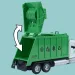Heavy Duty Truck: Model de camion de colectare selectivă a deșeurilor cu uși care se deschid 1/36