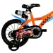 Hot Wheels 16” bicicletă pentru copii cu suport pentru sticlă și roți laterale de culoare portocalie-neagră – bicicleta Dino Bikes imaginea 2