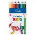 ICO: Creative Kids triunghi creioane colorate jumbo 12 bucăți
