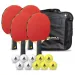 Joola Quattro pingpong rachetă și minge set în suport - Spartan