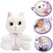 Jucărie de pluș interactivă Baby Păturică – Pisică albă