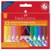 Set 12 bucăţi cretă cerată Jumbo care se poate şterge - Faber-Castell