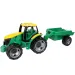 LENA: Tractor uriaş cu remorcă verde/galben 93cm