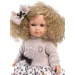Llorens: Elena păpușă într-o rochie florală din tul cu păr blond ondulat 35cm