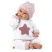 Llorens: Nou nascut păpușă fetiță plânge în pijamale de pluș cu model stea 36cm
