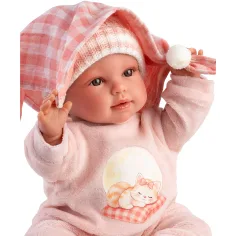 Llorens: Olivia, păpușă plângătoare de 38 cm, cu pătură în carouri imaginea 4