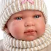 Llorens: Tina, păpușă nou-născută de 44 cm, cu sunete, îmbrăcată într-un costum cu vulpiță imaginea 4
