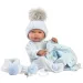 Llorens: Tino 43cm băiețel nou-născut cu pătură albastră, suzetă și 3 bucăți de haine diferite