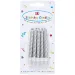 Lumânare de culoare argintiu set de 10 bucăţi