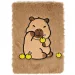 Luna: Jurnal din pluș cu model de capybara imaginea 1