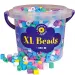 Mărgele XL în găleată culori pastel 950 bucăţi