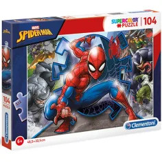 Marvel Spider-Man Supercolor puzzle de 104 piese - Clementoni imaginea 1
