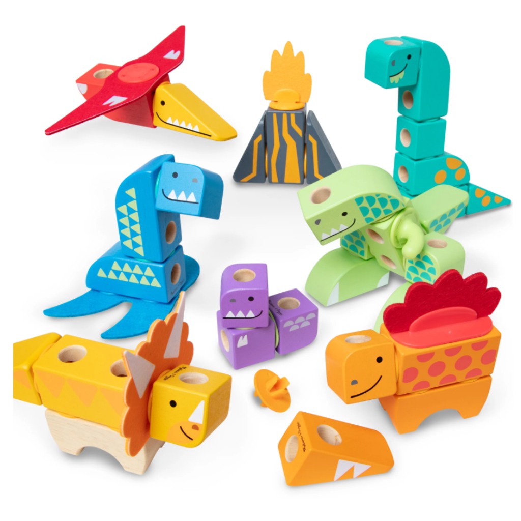Melissa & Dough Blockables Dinosauri Constructor 69 bucăți imaginea 2
