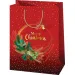 Merry Christmas pungă cadou mare culoarea roșie 27x14x33cm