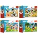 Mickey Mouse o zi cu prietenii 54 bucăți mini puzzle în 4 variante - Trefl