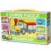 Mini cuburi de poveste cu vehicule vesele 6buc - D-toys