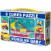 Mini cuburi de poveste cu vehicule 6buc - D-toys