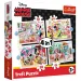Minnie Mouse și prietenii 12, 15, 20, 24 bucăți 4 in 1 puzzle - Trefl