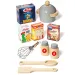 Molto: Nature bucătărie de joacă mare lemn set de joacă cu 10 bucăți de accesorii