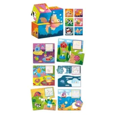 Montessori baby cub de poveste din lemn - Animale și habitatul lor imaginea 2