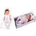 Păpușă cu funcție de pipi cu sunete și pătuț 30cm