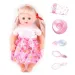Păpușă cu păr în haine de culoarea roz cu accesorii 35cm