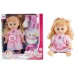 Păpușă cu părul maro deschis, funcție de pipi cu sunete, oliță și accesorii