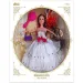 Păpușă de modă cu păr și accesorii în haine culoarea albă 30cm