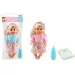 Păpușă face pipi în fustă cu flori cu accesorii 30cm