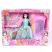 Păpușă prințesă în haine de seară cu lănțișor și accesorii 30 cm