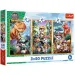 Patrula Câinilor Insula Dinozaurilor - 3 x 80 de piese puzzle - Trefl imaginea 1