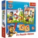 Paw Patrol 2 in 1 puzzle și joc de memorieee - Trefl