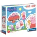 Peppa Pig 4 in 1 cu 3-6-9-12 bucăți puzzle - Clementoni