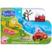 Peppa porcușor Whizz-Around Iepuraș Rebeca cu trenuleț roșu set de joacă imaginea 1