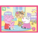 Peppa Purcelușa - puzzle 4 în 1 cu 12, 15, 20, 24 piese - Trefl