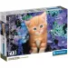 Pisica roșie printre flori 500buc HQC puzzle compact - Clementoni imaginea 1